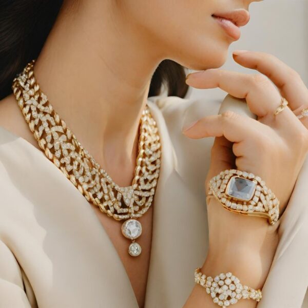 A beautiful Luxury Jewellery potraying woman